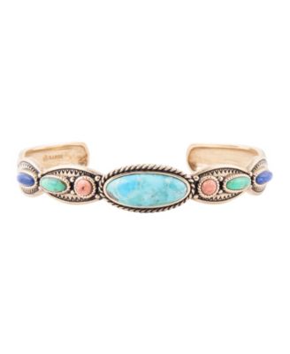 Concho Colorful Golden Cuff Bracelet