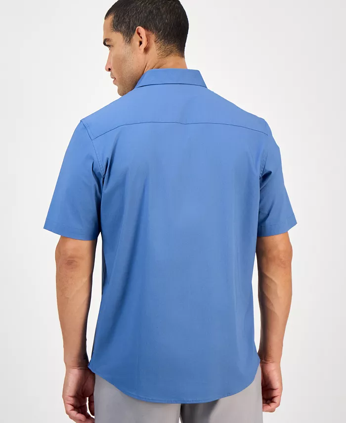 Men's Modern Classic-Fit Stretch Solid Button-Down Shirt - thumbnail 4