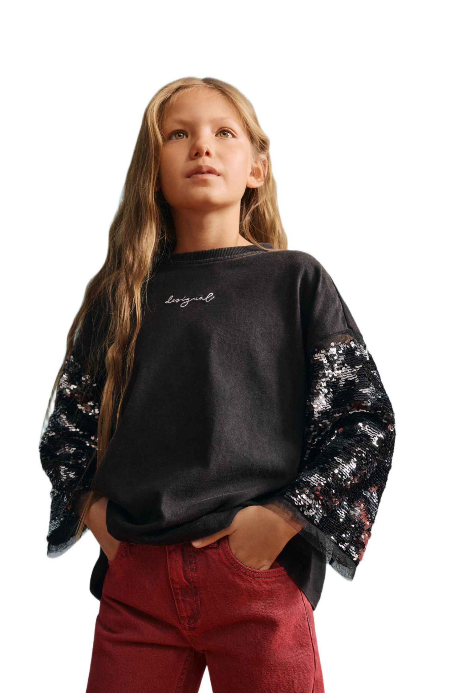 Girls Girls's 3/4 Sleeve Star T-Shirt