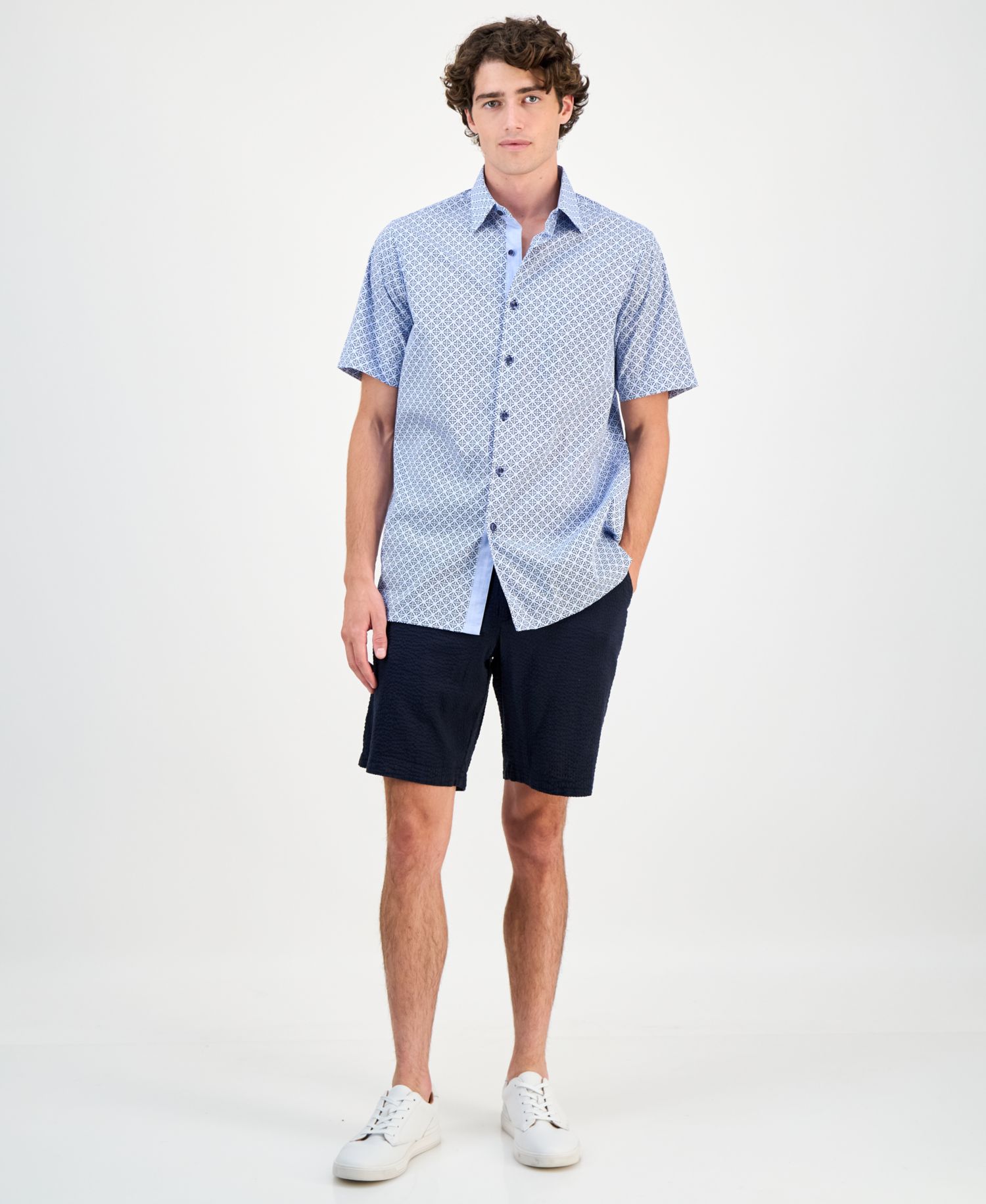 Men's Regular-Fit Medallion-Print Shirt