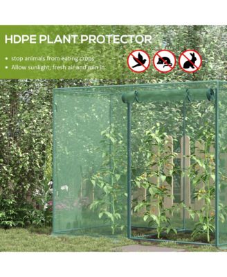 6 x 3ft Crop Cage, Double Doors Plant Protection Tent,