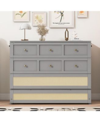 Streamdale Full Size Murphy Bed with Large Drawers