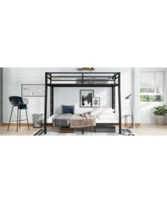 Metal Full XL over Queen Bunk Bed for Teens/Adults - Space-Saving, Noise Reduced