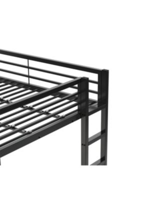 Streamdale Loft Bed with Desk, Full Size Metal Loft Bed Frame, Black