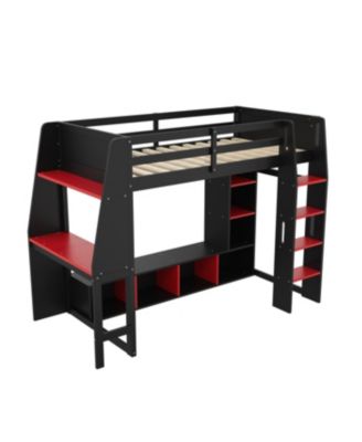 Streamdale Twin Gaming Loft Bed with Desk & Storage