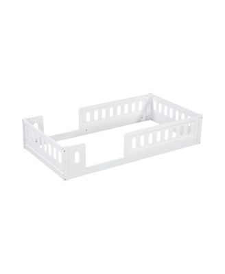 Twin Platform Bed with Guardrail (Natural)