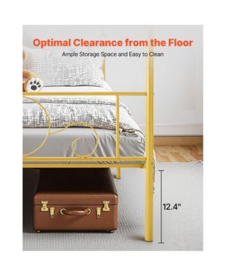 Canopy Bed with Metal Frame, Headboard, and Four Posters