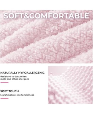 Full Size Boucle Upholstered LED Platform Bed Frame with Storage Drawers Flower Headboard