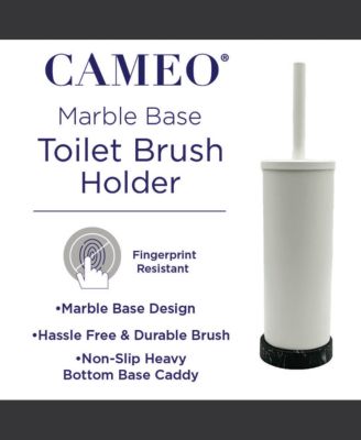 Toilet Bowl Cleaning Brush, Marble base, Stainless-Steel Holder, Fingerprint-Proof, Rust resistant - 2 Pack