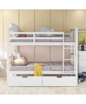 + Full Over Full + Wood + Drawers & Ladder + Bunk Bed