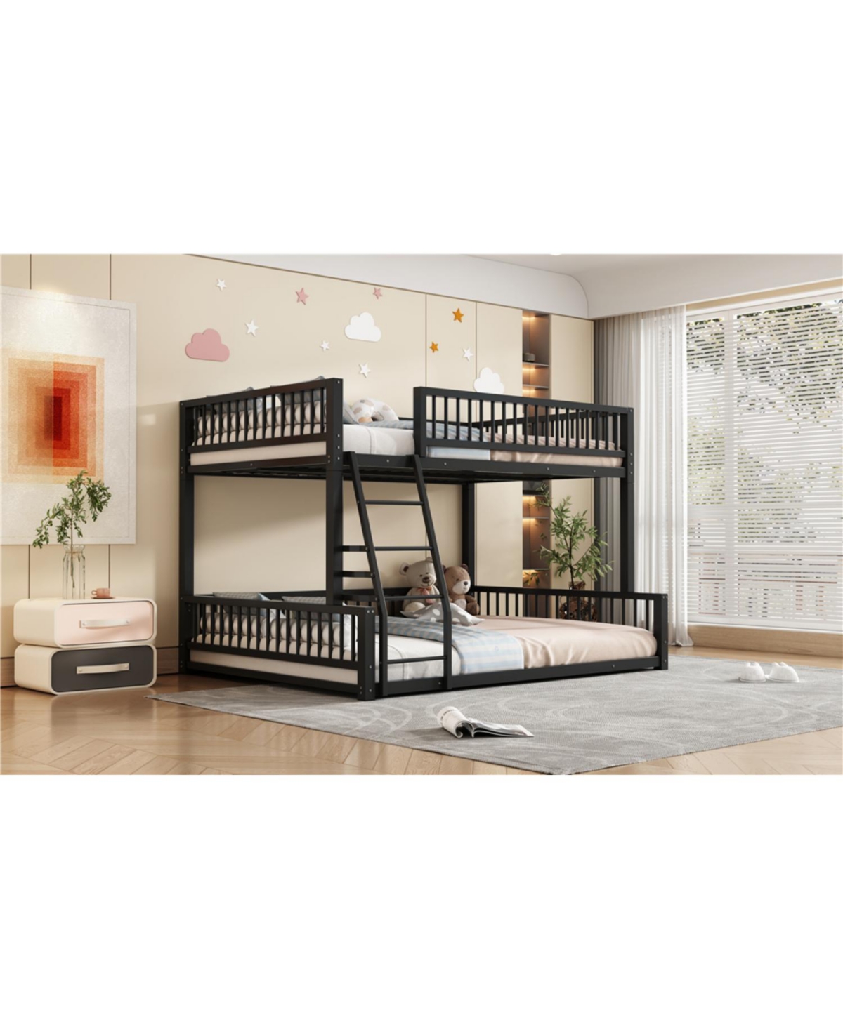 Streamdale Furniture Bunk Bed Frame, Ladder & Guardrails