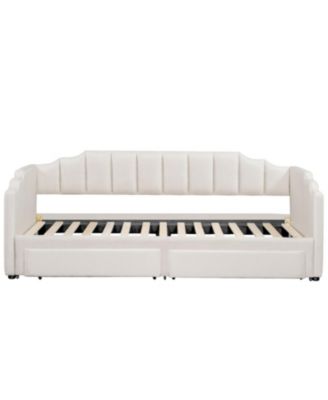 Twin XL Extendable Upholstered Daybed with Storage & LED