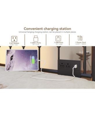 Twin Daybed with Pop-Up Trundle & Charging Station, Pull Out Bed Frame, Metal Sofa Bed