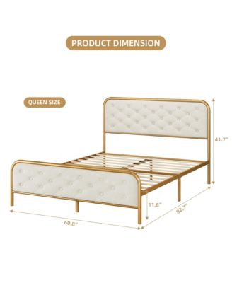 Easy Assembly King Size Bed Frame Space Saving, for Living Room, Guest Room