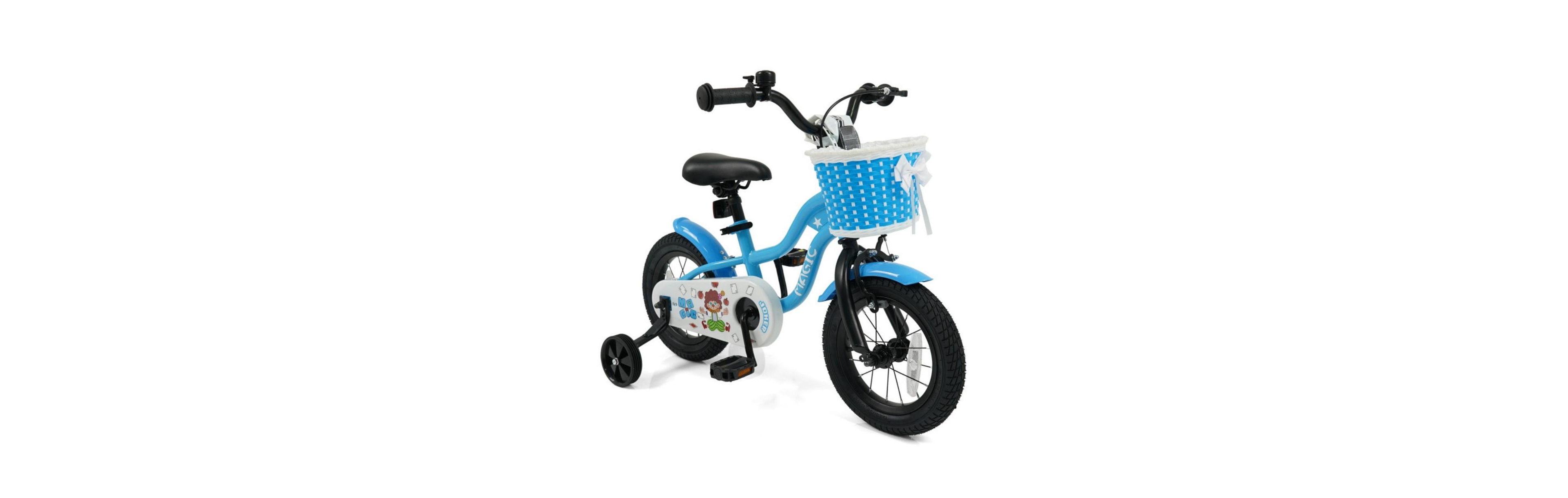 Hongge 12 Inch Kids Bike with Training Wheels and Basket