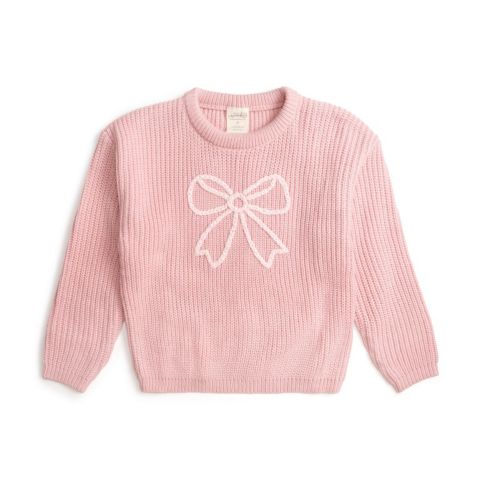Свитер Sweet Wink Coquette Bow Knit для девочек-малышей, цвет: Пудровый розовый