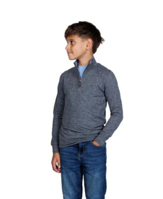 Boys Brushed Melange Super Soft Quarter Zip