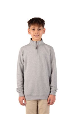 Tailorbyrd Boys Fleece Quarter Zip - Grey heather