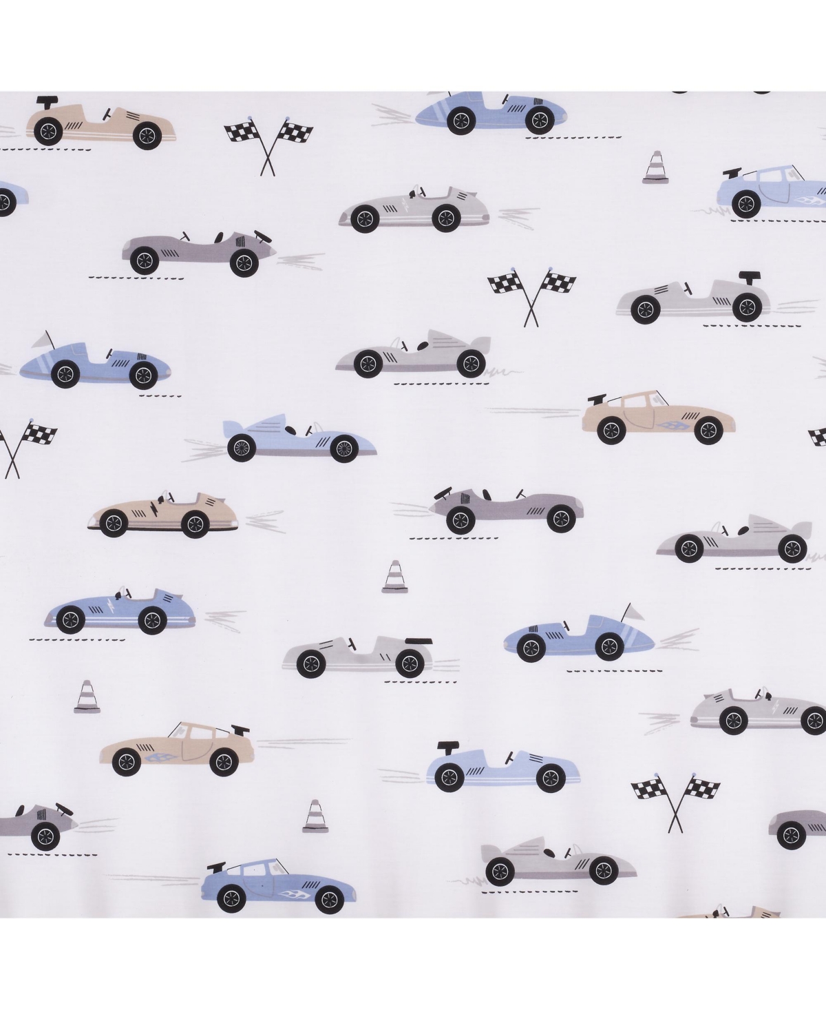 Lambs & Ivy Little Racer Cotton Cars/Transportation Fitted Crib/Toddler Sheet