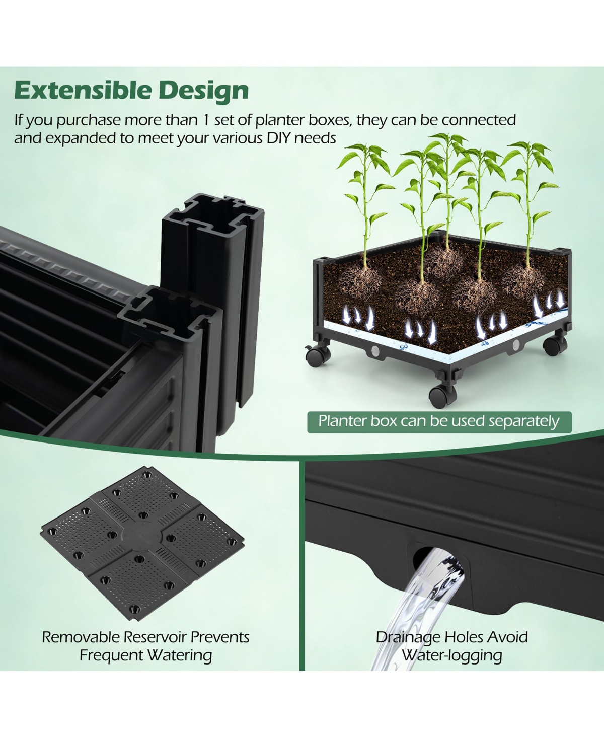 Gymax 2PCS 81'' Garden Obelisk Trellis for Climbing Plants Tall Plant Support w/ Wheels