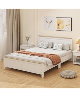 Twin Size Bed Frame with Headboard Modern Platform Bed Frame