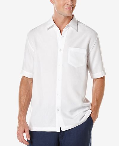 Cubavera Floral Jacquard Short-Sleeve Shirt