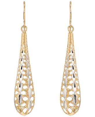 Teardrop Dangler Earrings in Gold