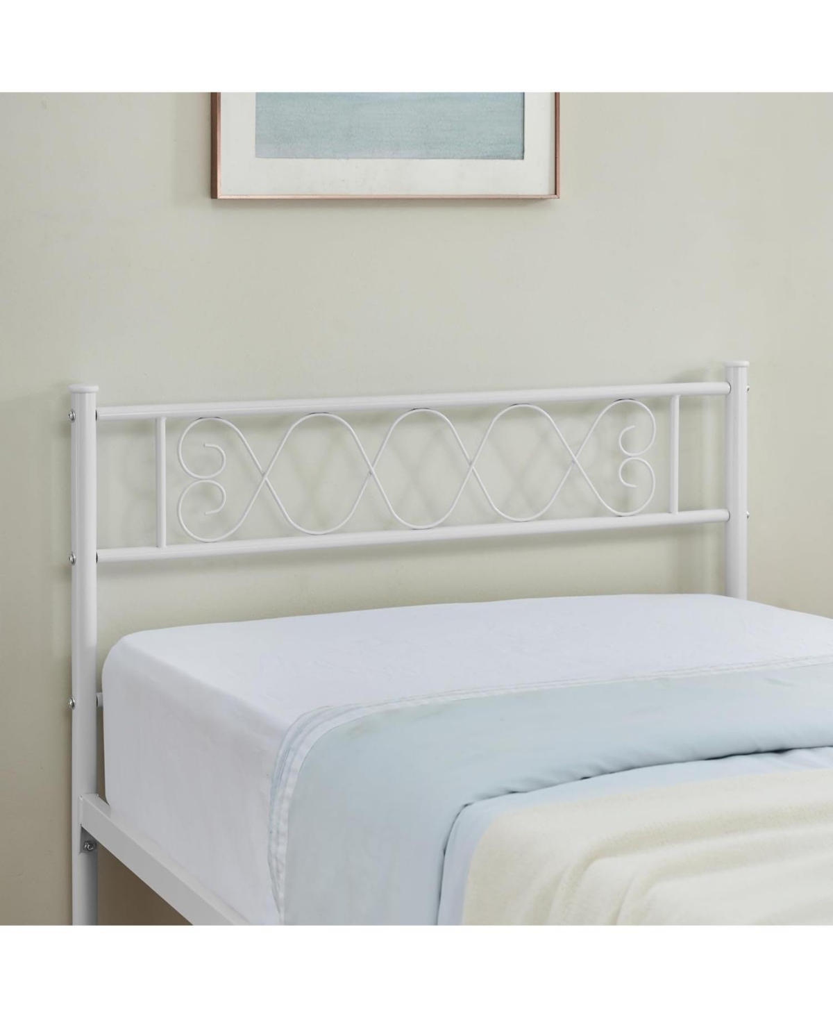 gaomon Metal Bed Frame with Heart Design Headboard, Under-Bed Storage, No Box Spring Needed