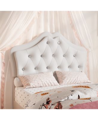 Twin Size Upholstered Bed Frame with LED Headboard Lights & Storage Drawer, Noise Free, Platform Bed for Kids and Teens