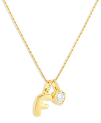 Sterling Silver Initial Charm Necklace in Holiday Ornament, Macy's Exclusive