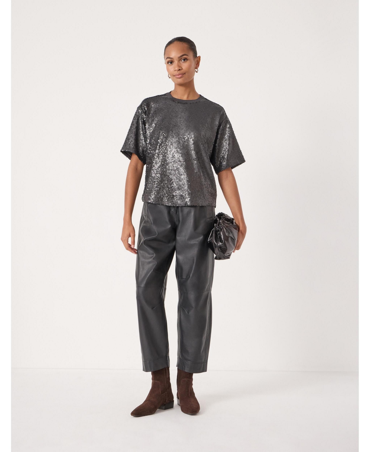 Hush Women's Holly Matte Sequin T-Shirt