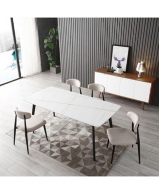 Porcelain Dining Table White 70"