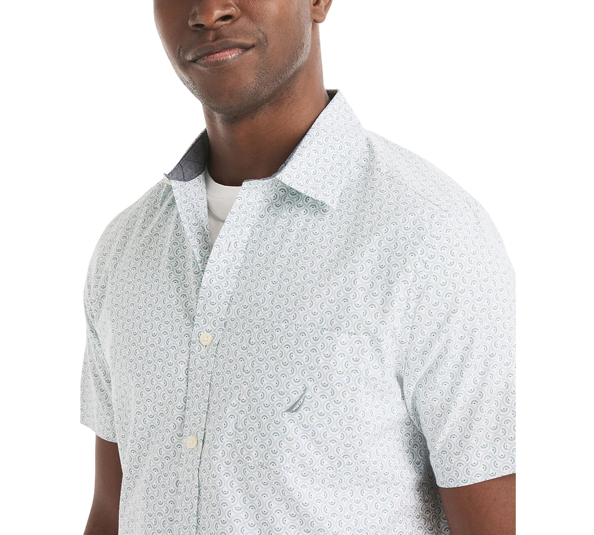 Nautica Men's Printed Collared Shirt