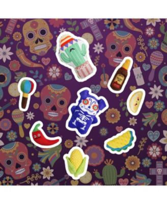 Mexican Style Squeaky Dog Toys, Cute Soft Plush Stuffed Crinkle Chew Puppy Toys for Small Medium Breed, 8 Packs