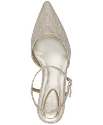 Women's Rose Ankle Strap Kitten Heel Pumps