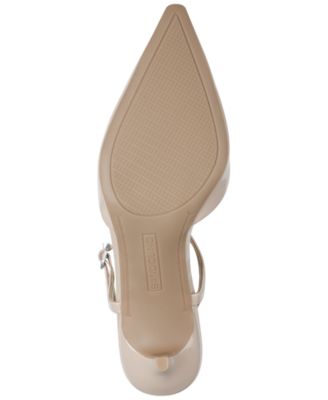 Women's Rose Ankle Strap Kitten Heel Pumps