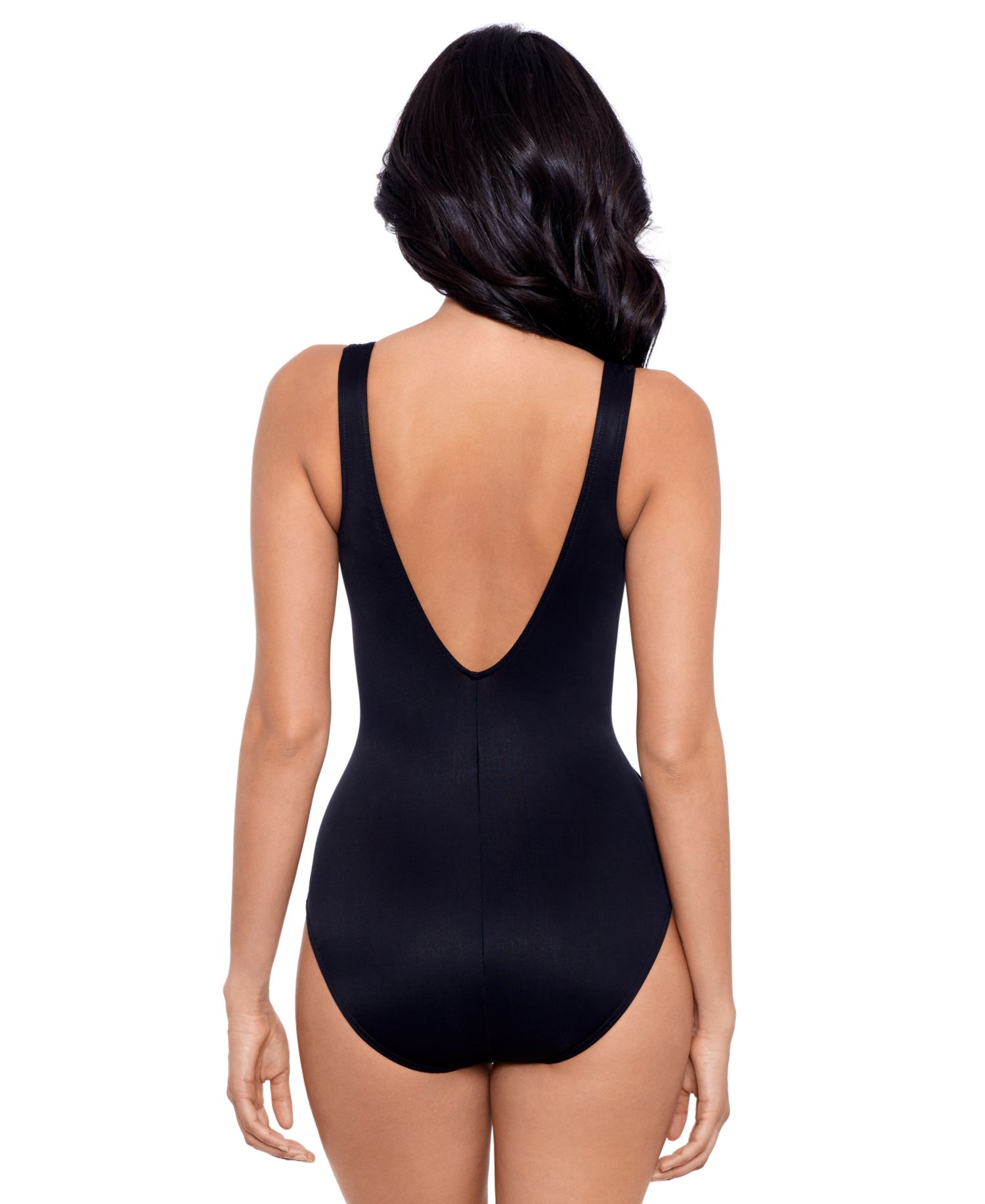 Women's Illusionist Crossover Allover Slimming One-Piece Swimsuit