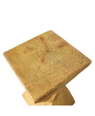 19.6" H Modern Concrete Side Table - Stylish Decorative End Table for Patio, Garden, Porch, Living Room, or Bedroom Decor