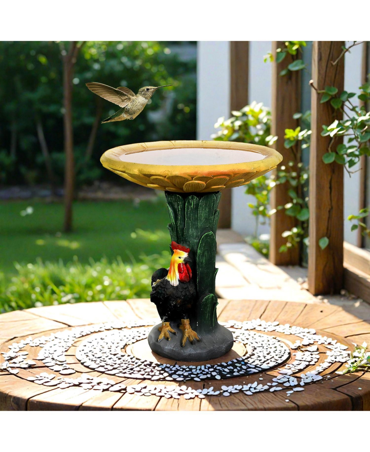 Sunjet 23" H Outdoor Concrete Bird Bath