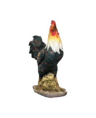 22.4" Rooster Concrete Garden Statue - Large Outdoor Chicken Decor for Garden, Patio, Deck, Home & Office