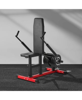 Seated Dip Machine Adjustable Tricep and Bicep Press Trainer with Cable Bar and Backrest