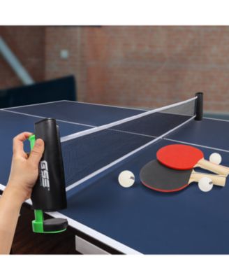 Adjustable Retractable Table Tennis Net & Post. Anywhere Ping Pong Net & Clamps