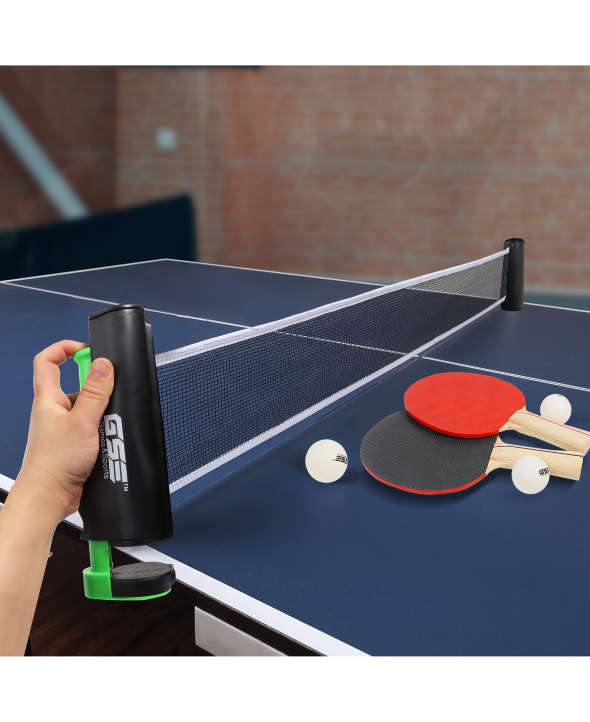 Gse Games & Sports Expert Adjustable Retractable Table Tennis Net & Post. Anywhere Ping Pong Net & Clamps
