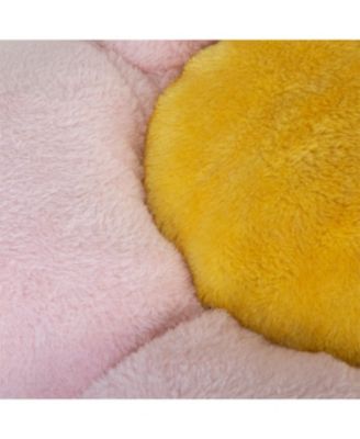  57.1'' Cat Tree with Blooming Platforms Bed in Pink