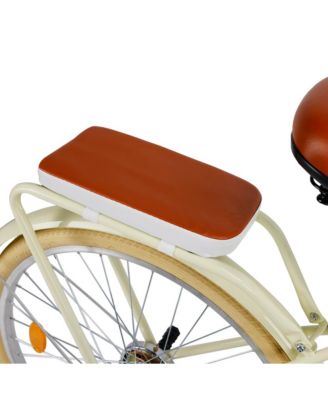 26-Inch Low Step Cruiser Bike with Passenger Seat & Dual Brakes, Free Bottle Holder