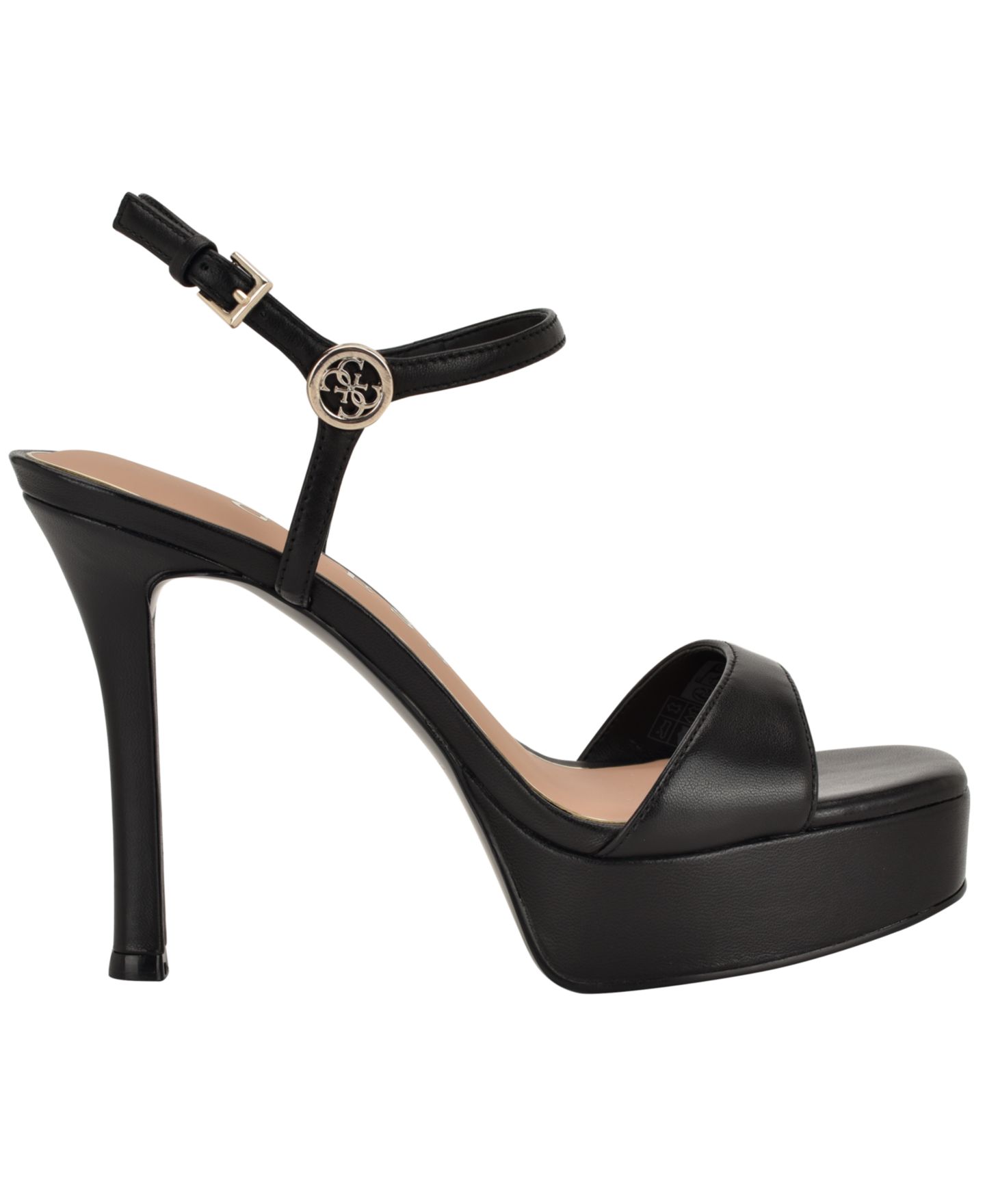 Женские сандалии GUESS Hendora Platform Stiletto Dress Sandals, цвет: Чёрный кожаный — фото 2
