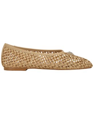 Women's Aylora Triangle Logo Woven Mesh Ballet Flats