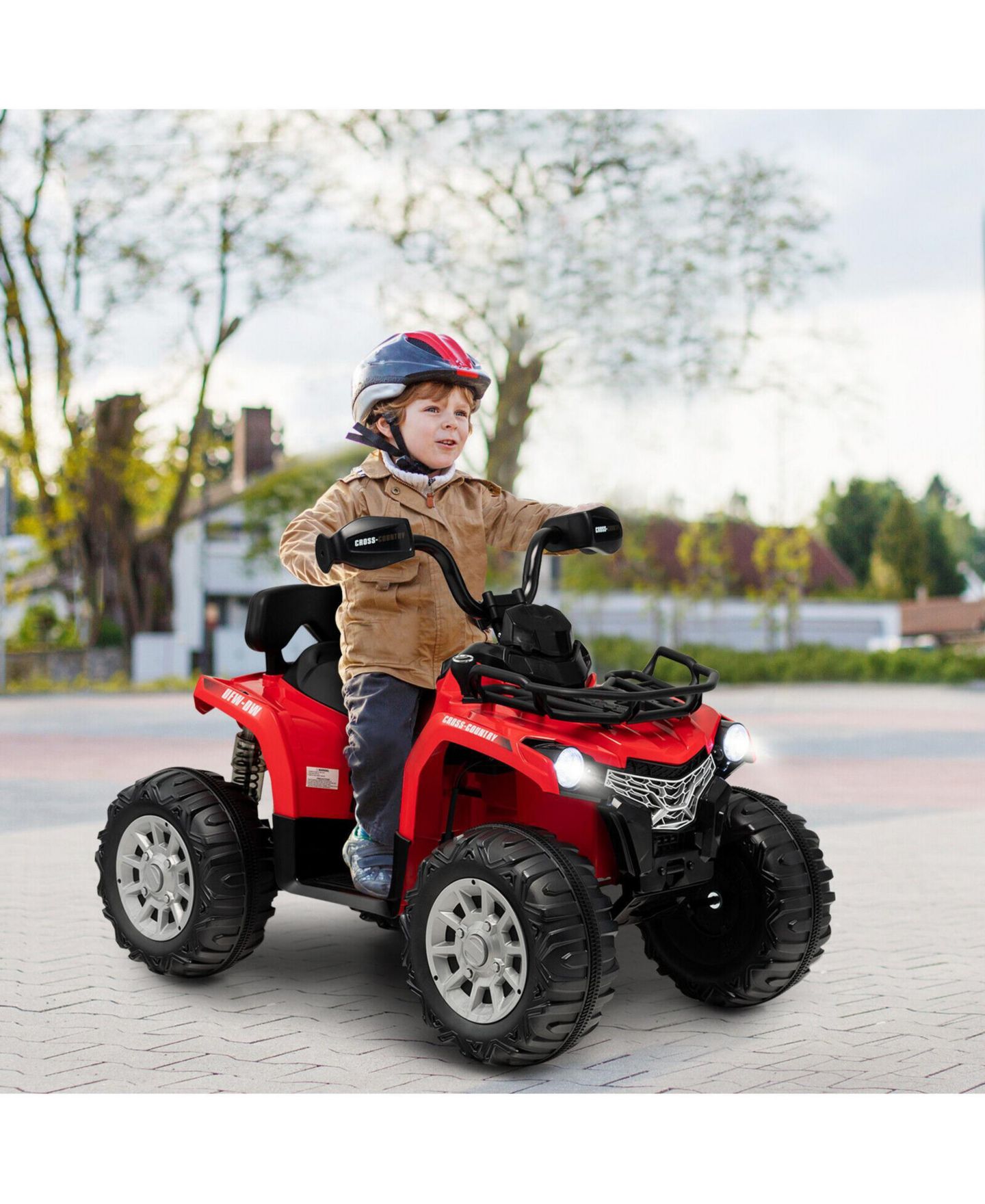 Детская игрушка SUGIFT 12V Kids Ride On 4 Wheeler with MP3 and LED Headlights, Ages 3-8, цвет: Красный — фото 5