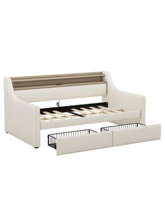 Twin Storage Daybed with USB Charging & LED