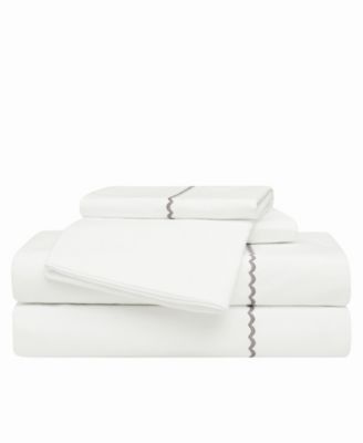 Embroidered Percale 200-Thread Count 5-Pc. Sheet Set, Split King